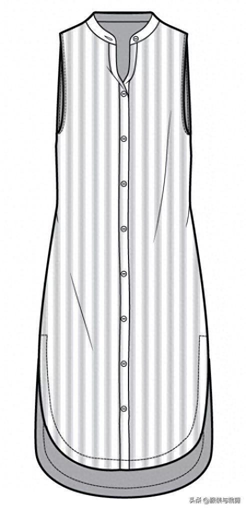 8款时尚服装设计线稿手绘图