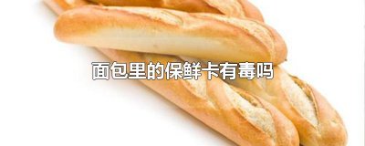 ​面包里的保鲜卡有毒吗