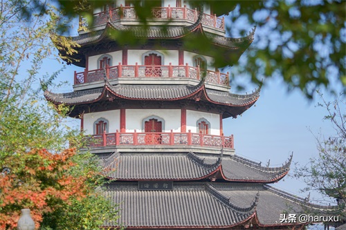 张家港也有香山，比北京香山历史悠久，秋季美如诗画